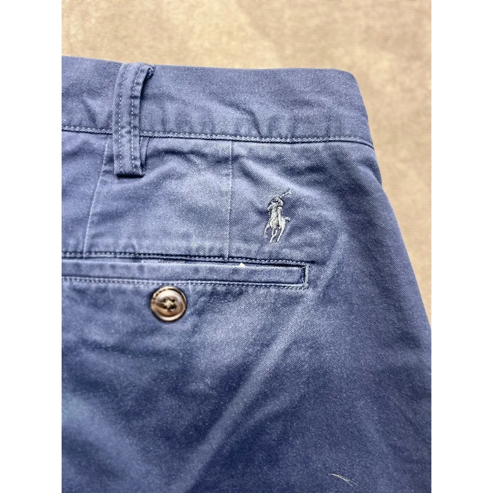 Polo Ralph Lauren Mens Stretch‎ Straight Fit Chino Pants Navy Blue 38x30